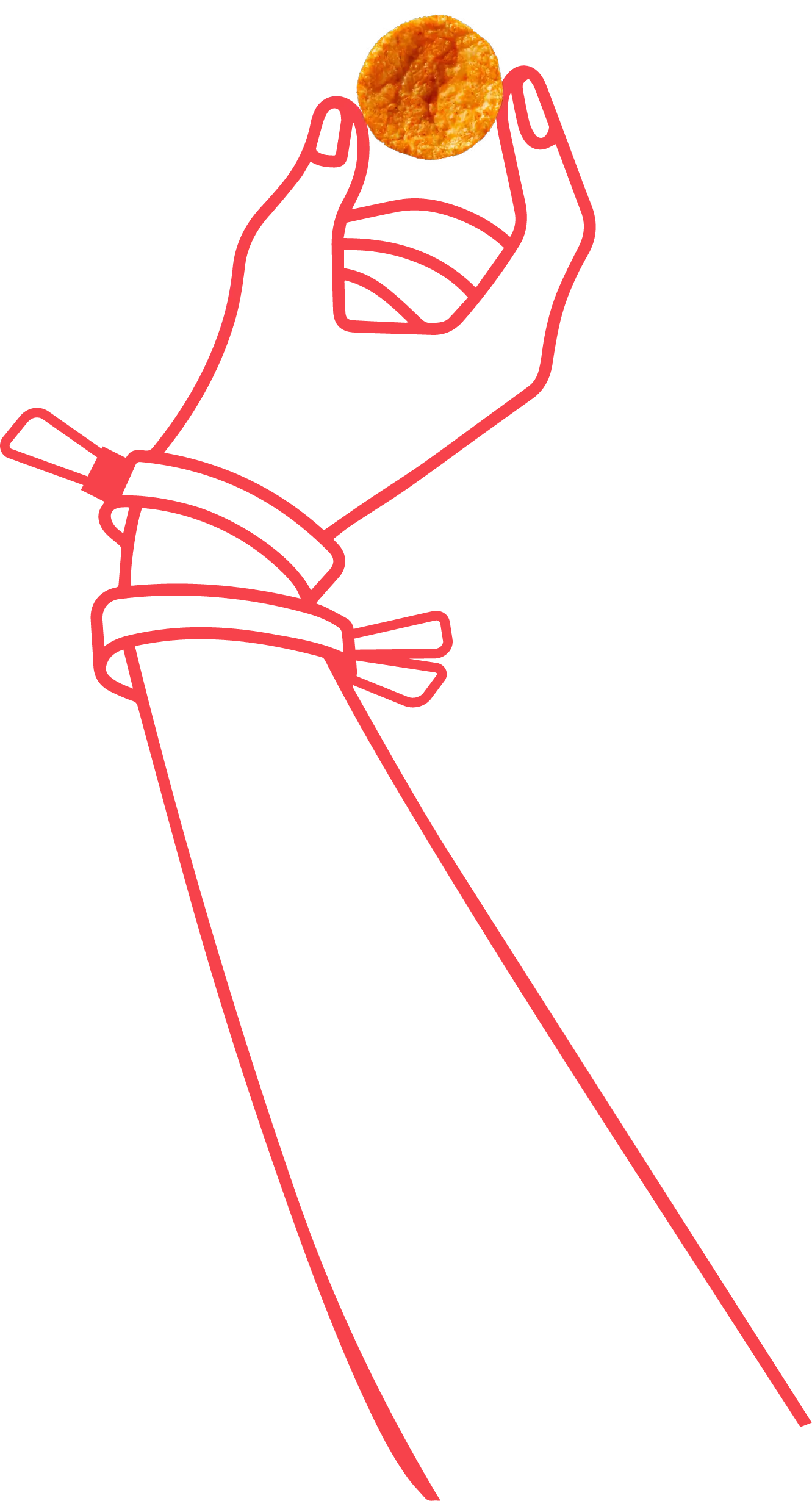 popchips illustration with festival wristband